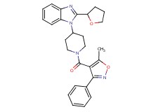 1-{1-[(5-methyl-3-phenyl-4-isoxazolyl)carbonyl]-4-piperidinyl}-2-(tetrahydro-2-furanyl)-1H-benzimidazole