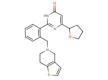 2-[2-(6,7-dihydrothieno[3,2-c]pyridin-5(4H)-ylmethyl)phenyl]-6-(tetrahydrofuran-2-yl)pyrimidin-4(3H)-one