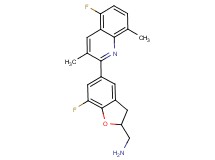 1-[7-fluoro-5-(5-fluoro-3,8-dimethylquinolin-2-yl)-2,3-dihydro-1-benzofuran-2-yl]methanamine