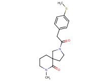 7-methyl-2-{[4-(methylthio)phenyl]acetyl}-2,7-diazaspiro[4.5]decan-6-one