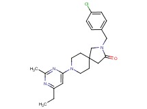 2-(4-chlorobenzyl)-8-(6-ethyl-2-methylpyrimidin-4-yl)-2,8-diazaspiro[4.5]decan-3-one