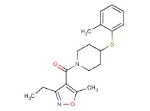 1-[(3-ethyl-5-methyl-4-isoxazolyl)carbonyl]-4-[(2-methylphenyl)thio]piperidine