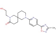2-(2-hydroxyethyl)-8-[5-(3-methyl-1,2,4-oxadiazol-5-yl)-2-pyridinyl]-2,8-diazaspiro[5.5]undecan-3-one