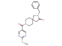 2-benzyl-8-{[2-(methylthio)pyrimidin-5-yl]carbonyl}-2,8-diazaspiro[4.5]decan-3-one