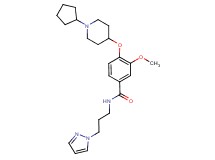 4-[(1-cyclopentyl-4-piperidinyl)oxy]-3-methoxy-N-[3-(1H-pyrazol-1-yl)propyl]benzamide