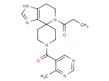 1'-[(4-methylpyrimidin-5-yl)carbonyl]-5-propionyl-1,5,6,7-tetrahydrospiro[imidazo[4,5-c]pyridine-4,4'-piperidine]
