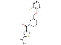 4-({3-[(2-fluorophenoxy)methyl]-1-piperidinyl}carbonyl)-N-methyl-1,3-thiazol-2-amine