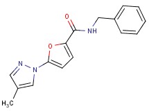 N-benzyl-5-(4-methyl-1H-pyrazol-1-yl)-2-furamide