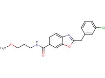2-(3-chlorobenzyl)-N-(3-methoxypropyl)-1,3-benzoxazole-6-carboxamide