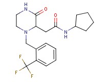 N-cyclopentyl-2-{3-oxo-1-[2-(trifluoromethyl)benzyl]-2-piperazinyl}acetamide
