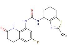 N-(6-fluoro-2-oxo-1,2,3,4-tetrahydroquinolin-8-yl)-N'-(2-methyl-4,5,6,7-tetrahydro-1,3-benzothiazol-4-yl)urea