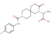 2-(9-{[(4-fluorophenyl)amino]carbonyl}-3-oxo-2,9-diazaspiro[5.5]undec-2-yl)propanoic acid