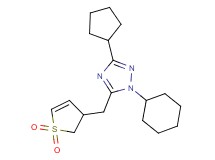 1-cyclohexyl-3-cyclopentyl-5-[(1,1-dioxido-2,3-dihydro-3-thienyl)methyl]-1H-1,2,4-triazole