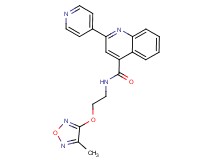N-{2-[(4-methyl-1,2,5-oxadiazol-3-yl)oxy]ethyl}-2-(4-pyridinyl)-4-quinolinecarboxamide