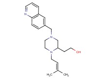 2-[1-(3-methyl-2-buten-1-yl)-4-(6-quinolinylmethyl)-2-piperazinyl]ethanol