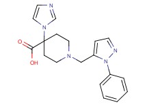4-(1H-imidazol-1-yl)-1-[(1-phenyl-1H-pyrazol-5-yl)methyl]piperidine-4-carboxylic acid