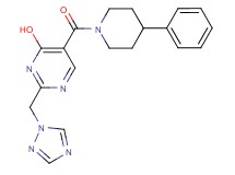 5-[(4-phenylpiperidin-1-yl)carbonyl]-2-(1H-1,2,4-triazol-1-ylmethyl)pyrimidin-4-ol