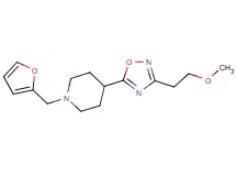 1-(2-furylmethyl)-4-[3-(2-methoxyethyl)-1,2,4-oxadiazol-5-yl]piperidine