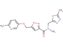 N-methyl-N-[(5-methyl-1,3,4-oxadiazol-2-yl)methyl]-5-{[(6-methylpyridin-3-yl)oxy]methyl}isoxazole-3-carboxamide