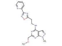 6-(methoxymethyl)-1-methyl-N-[2-(3-pyridin-2-yl-1,2,4-oxadiazol-5-yl)ethyl]-1H-pyrazolo[3,4-d]pyrimidin-4-amine