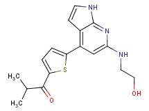 1-(5-{6-[(2-hydroxyethyl)amino]-1H-pyrrolo[2,3-b]pyridin-4-yl}-2-thienyl)-2-methylpropan-1-one