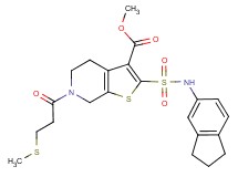 methyl 2-[(2,3-dihydro-1H-inden-5-ylamino)sulfonyl]-6-[3-(methylthio)propanoyl]-4,5,6,7-tetrahydrothieno[2,3-c]pyridine-3-carboxylate