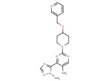 5-methyl-4-(1-methyl-1H-1,2,4-triazol-5-yl)-2-[4-(3-pyridinylmethoxy)-1-piperidinyl]pyrimidine trifluoroacetate