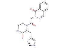 2-{2-[2-(1H-imidazol-4-ylmethyl)-3-oxo-1-piperazinyl]-2-oxoethyl}-1(2H)-phthalazinone