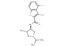 3-chloro-4-fluoro-N-[(3S*,4S*)-4-hydroxy-1-isopropyl-3-pyrrolidinyl]-1-benzothiophene-2-carboxamide