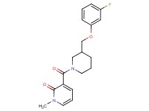3-({3-[(3-fluorophenoxy)methyl]-1-piperidinyl}carbonyl)-1-methyl-2(1H)-pyridinone