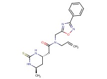 N-allyl-2-[(4S*,6R*)-6-methyl-2-thioxohexahydropyrimidin-4-yl]-N-[(3-phenyl-1,2,4-oxadiazol-5-yl)methyl]acetamide
