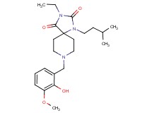 3-ethyl-8-(2-hydroxy-3-methoxybenzyl)-1-(3-methylbutyl)-1,3,8-triazaspiro[4.5]decane-2,4-dione