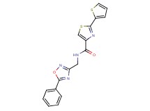 N-[(5-phenyl-1,2,4-oxadiazol-3-yl)methyl]-2-(2-thienyl)-1,3-thiazole-4-carboxamide