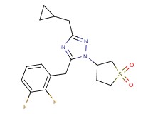 3-(cyclopropylmethyl)-5-(2,3-difluorobenzyl)-1-(1,1-dioxidotetrahydro-3-thienyl)-1H-1,2,4-triazole