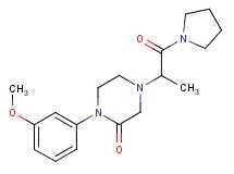 1-(3-methoxyphenyl)-4-[1-methyl-2-oxo-2-(1-pyrrolidinyl)ethyl]-2-piperazinone