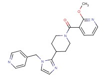 2-methoxy-3-({4-[1-(4-pyridinylmethyl)-1H-imidazol-2-yl]-1-piperidinyl}carbonyl)pyridine