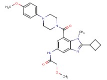 N-(2-cyclobutyl-7-{[4-(4-methoxyphenyl)-1-piperazinyl]carbonyl}-1-methyl-1H-benzimidazol-5-yl)-2-methoxyacetamide