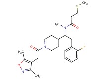 N-[1-{1-[(3,5-dimethyl-4-isoxazolyl)acetyl]-4-piperidinyl}-2-(2-fluorophenyl)ethyl]-N-methyl-3-(methylthio)propanamide