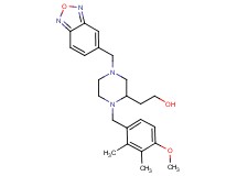 2-[4-(2,1,3-benzoxadiazol-5-ylmethyl)-1-(4-methoxy-2,3-dimethylbenzyl)-2-piperazinyl]ethanol
