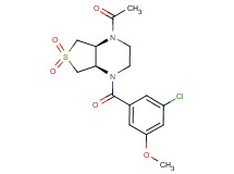 (4aR*,7aS*)-1-acetyl-4-(3-chloro-5-methoxybenzoyl)octahydrothieno[3,4-b]pyrazine 6,6-dioxide