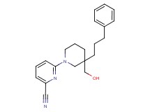 6-[3-(hydroxymethyl)-3-(3-phenylpropyl)piperidin-1-yl]pyridine-2-carbonitrile