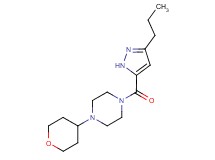 1-[(3-propyl-1H-pyrazol-5-yl)carbonyl]-4-(tetrahydro-2H-pyran-4-yl)piperazine