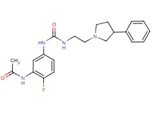 N-{2-fluoro-5-[({[2-(3-phenylpyrrolidin-1-yl)ethyl]amino}carbonyl)amino]phenyl}acetamide