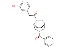 3-{2-[(1S*,5R*)-3-benzoyl-3,6-diazabicyclo[3.2.2]non-6-yl]-2-oxoethyl}phenol