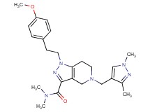 5-[(1,3-dimethyl-1H-pyrazol-4-yl)methyl]-1-[2-(4-methoxyphenyl)ethyl]-N,N-dimethyl-4,5,6,7-tetrahydro-1H-pyrazolo[4,3-c]pyridine-3-carboxamide