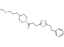 4-(3-methoxypropyl)-1-{3-[5-(2-phenylethyl)-1,3,4-oxadiazol-2-yl]propanoyl}piperidine