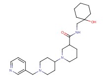 N-[(1-hydroxycyclohexyl)methyl]-1'-(pyridin-3-ylmethyl)-1,4'-bipiperidine-3-carboxamide