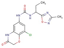 N-(8-chloro-3-oxo-3,4-dihydro-2H-1,4-benzoxazin-6-yl)-N'-[1-(3-methyl-1,2,4-oxadiazol-5-yl)propyl]urea
