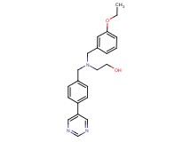 2-[(3-ethoxybenzyl)(4-pyrimidin-5-ylbenzyl)amino]ethanol