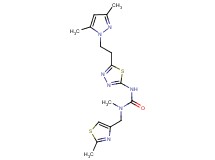N'-{5-[2-(3,5-dimethyl-1H-pyrazol-1-yl)ethyl]-1,3,4-thiadiazol-2-yl}-N-methyl-N-[(2-methyl-1,3-thiazol-4-yl)methyl]urea
